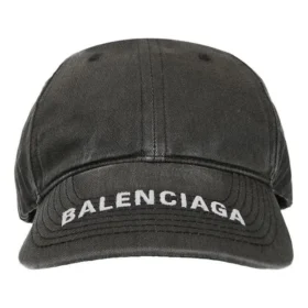 Baseballkappe aus gewaschenem Denim mit Logo „Schwarz/Weiß“ 617160-4A2B4-1077 Baseballkappe aus gewaschenem Denim mit Logo „Schwarz/Weiß“ 617160-4A2B4-1077