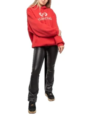 Baumwoll-Hoodie mit BB-Logo, Oversize, „Rot“ 547765TCV316400