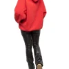 Baumwoll-Hoodie mit BB-Logo, Oversize, „Rot“ 547765TCV316400