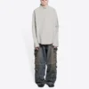 Baumwoll-Shirt, Large Fit „Cement Grey“ 681688TKM102967