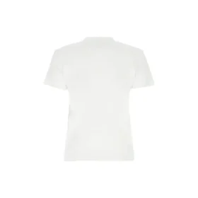 Baumwoll-T-Shirt mit Aufdruck, kurzärmelig, weiß 612964TJVD69000