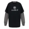 BB Be Different T-Shirt mit Aufnähern, Langarm-T-Shirt „Black Grey“ 720407TNVV31070