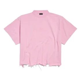 BB Classic Balenciaga Kurzes Oversize-T-Shirt „Pink“ 783399TQVS85708