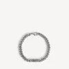 BB Icon Thin Gourmette-Armband für Herren in Antiksilber