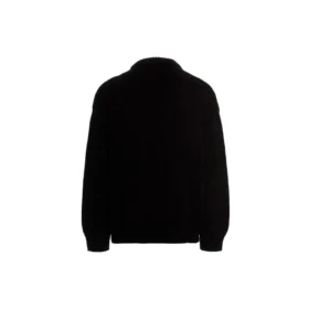 BB Laurel Crown Logo Rundhals-Strickpullover „Schwarz“ 664369T32111000