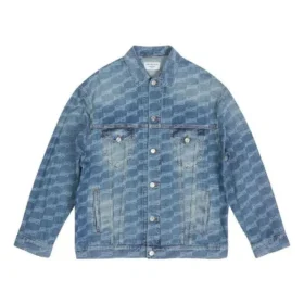BB Monogram Large Fit Jacke „Blau“ 675208TMW374437
