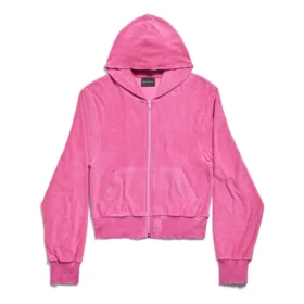 BB Motel Hoodie mit Reißverschluss, tailliert „Dark Pink“ 791755TQVU85803