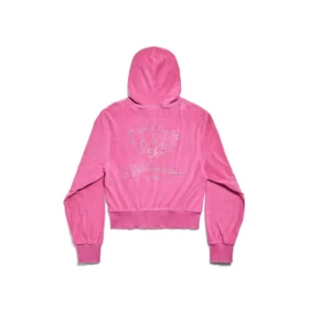 BB Motel Hoodie mit Reißverschluss, tailliert „Dark Pink“ 791755TQVU85803
