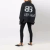 BB Sprayed Denim-Jacke, Large-Passform „Dark Grey White“ 678354TIWA21440