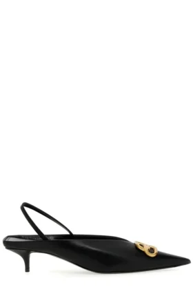 BB Square Knife Slingback-Pumps „Black“ 691740WAWNC1088