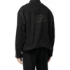 Bekleidungsverleih Denim-Jacke, kastenförmige Passform „Schwarz“ 675206TEW051105