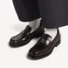 Bequemer Herren-Loafer in dunklem Burgunderrot Bequemer Herren-Loafer in dunklem Burgunderrot