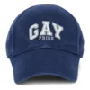 Bestickte Baseballkappe aus Baumwoll-Twill „Pride“ „Blau“ 670810410B24000
