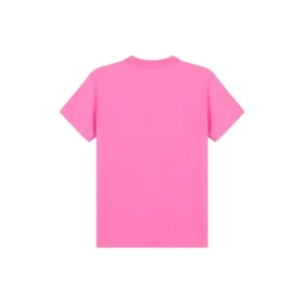 Besticktes T-Shirt mit Rundhalsausschnitt und kurzen Ärmeln, rosa 612964TJVD95764