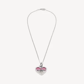 Bezaubernde Halskette in Silber/Fuchsia