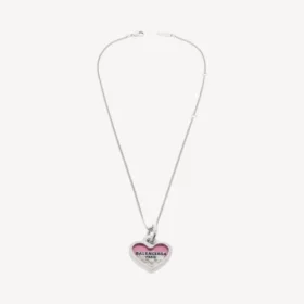 Bezaubernde Halskette in Silber/Fuchsia