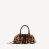 Bolero-Bowlingtasche für Damen, Mini, in Beige/Mokka Bolero-Bowlingtasche für Damen, Mini, in Beige/Mokka