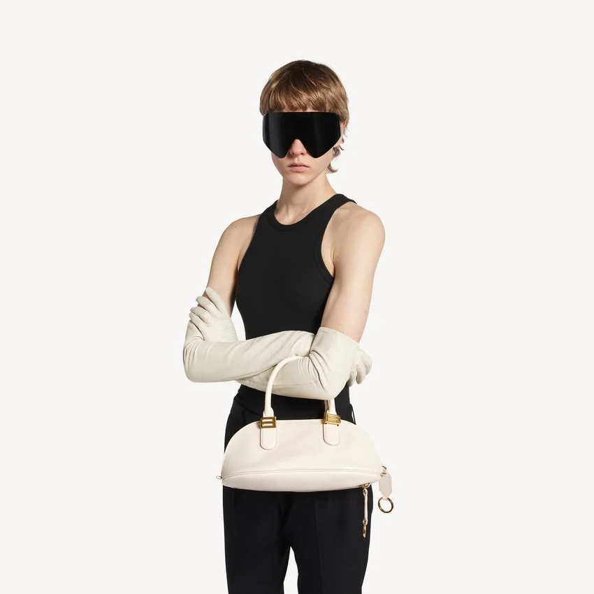 Bolero-Bowlingtasche Mini für Damen in Creme Bolero-Bowlingtasche Mini für Damen in Creme
