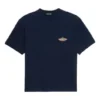 Bonjour Balenciaga Baumwoll-T-Shirt mit Rundhalsausschnitt „Navy“ 594579THV608065