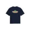 Bonjour Balenciaga Baumwoll-T-Shirt mit Rundhalsausschnitt „Navy“ 594579THV608065