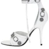 Cagole 110-mm-Sandalen „White Arena Lambskin“ 743057WAD4E9081