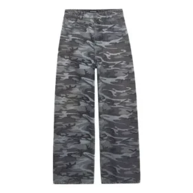 Camouflage-Jeans mit weitem Bein „Grau“ 641456TJW551055