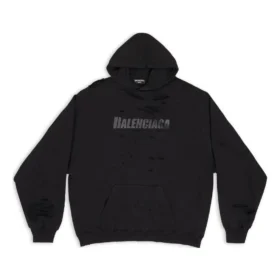 Caps Destroyed Hoodie „Black“ 659403TKVB61781