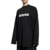 Caps Oversized-Langarm-T-Shirt „Black“ 681046TNVL11070