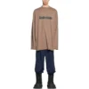 Caps Oversized-Langarm-T-Shirt „Khaki“ 681046TNVL17761