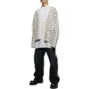 Cardigan mit durchgehendem Logo „Chalky White Black“ 736248T32339054