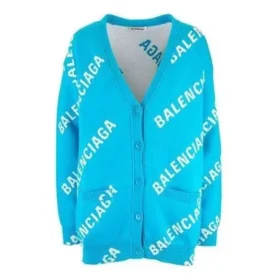 Cardigan mit Logo-Monogramm, lockere Passform „Blue“ 625330T31784661
