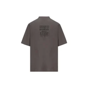 Care Label T-Shirt, mittlere Passform „Grey Black“ 724514TNVL91219