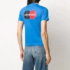 Casual-T-Shirt mit Alphabet-Logo, kurzärmelig, blau 612964TIV797601