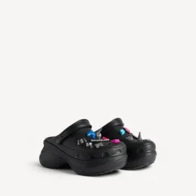 Crocs™ Damen-Pantoletten „Jibbitz™“ in Schwarz