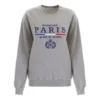 Crown einfarbiger Hoodie mit Alphabet-Logo, grau 578132TGV681300