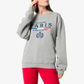 Crown einfarbiger Hoodie mit Alphabet-Logo, grau 578132TGV681300