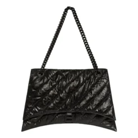 Crush Große Ketten-Tasche, gesteppt „Schwarz“ 716332210IY1000