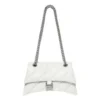 Crush Kleine Kettenhandtasche, gesteppt „Optic White“ 716351210J09001