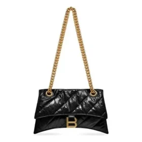 Crush Kleine Kettenhandtasche, gesteppt „Schwarz“ 716351210J11000