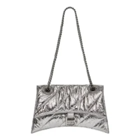 Crush Kleine Kettenhandtasche, gesteppt „Silver“ 716351210IW8110