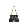 Crush Medium Kettenhandtasche, gesteppt „Schwarz“ 716393210J11000