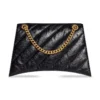 Crush Medium Kettenhandtasche, gesteppt „Schwarz“ 716393210J11000