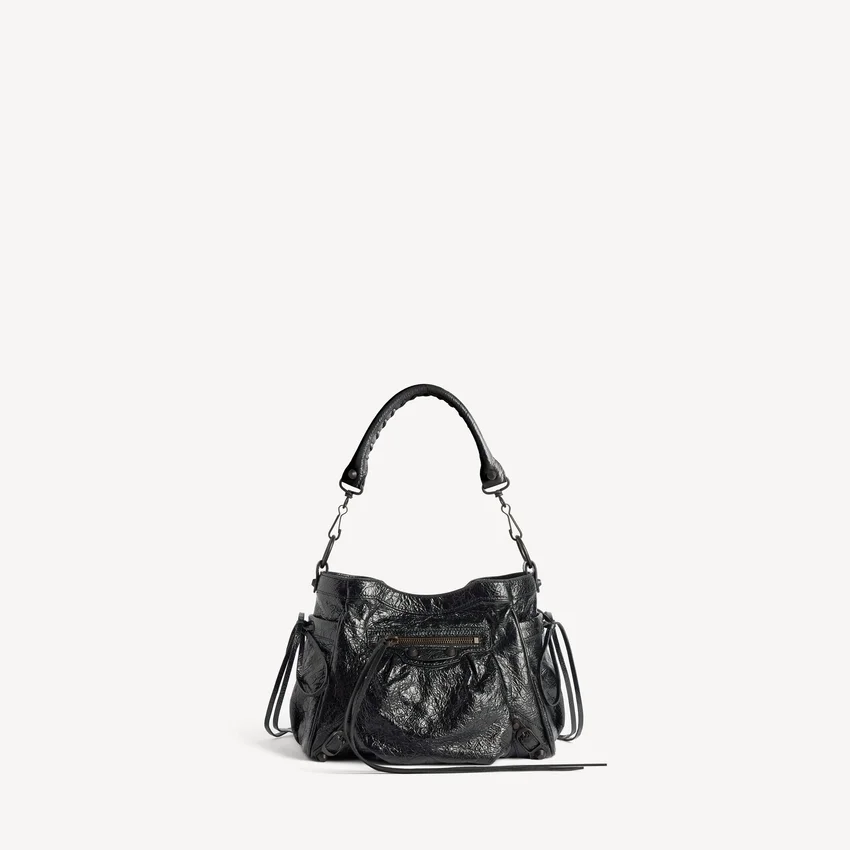 Damen-Beuteltasche „Le City“ klein in Schwarz Damen-Beuteltasche „Le City“ klein in Schwarz