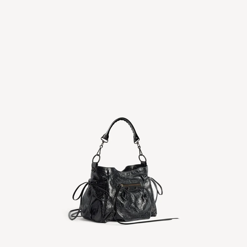 Damen-Beuteltasche „Le City“ klein in Schwarz Damen-Beuteltasche „Le City“ klein in Schwarz
