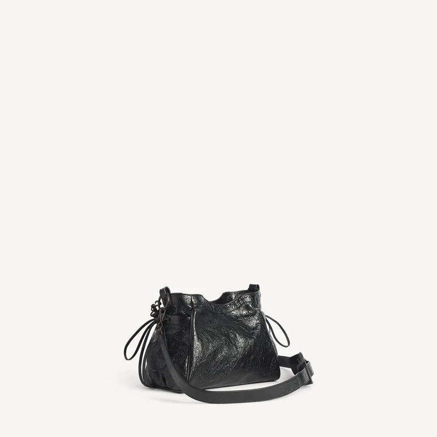 Damen-Beuteltasche „Le City“ klein in Schwarz Damen-Beuteltasche „Le City“ klein in Schwarz