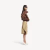 Damen-Blouson mit hohem Kragen in Kastanienbraun Damen-Blouson mit hohem Kragen in Kastanienbraun