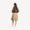 Damen-Blouson mit hohem Kragen in Kastanienbraun Damen-Blouson mit hohem Kragen in Kastanienbraun
