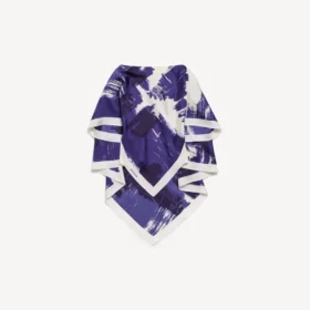 Damen-Cape-Top mit Pinsel-Print in Blau