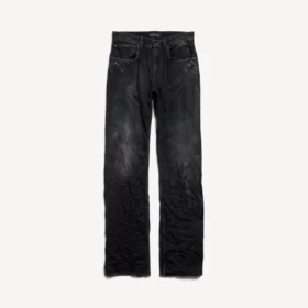 Damen-City-Hose mit geradem Bein in Schwarz