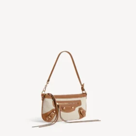Damen-Geldbörse „Le City“ mit Riemen in Beige/Camel